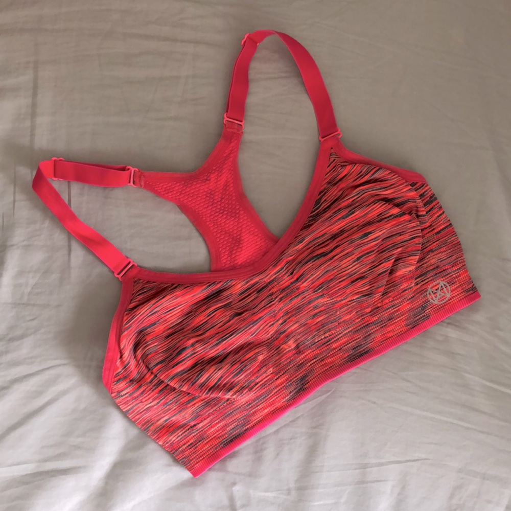Pink sports bra